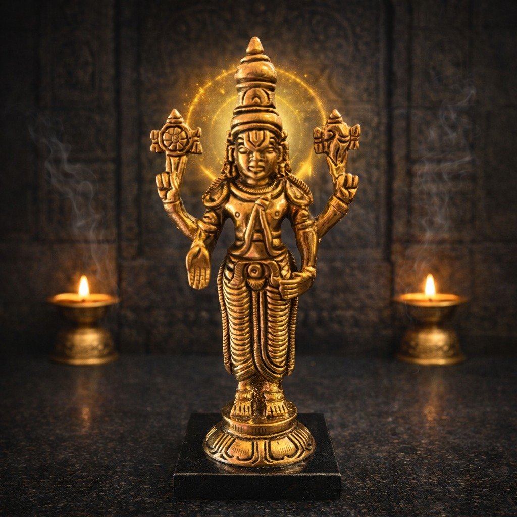 Brass Ganesh Idol - 3 inch